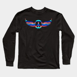 peace and love wings Long Sleeve T-Shirt